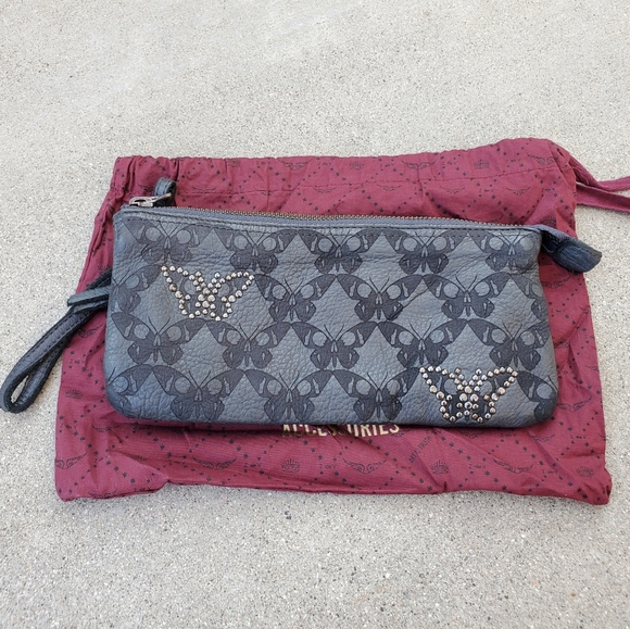 RARE Zadig & Voltaire Clutch Wallet Butterfly EUC - Picture 1 of 6